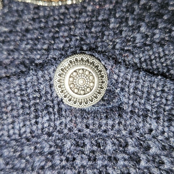 90s Embroidered Sleeveless Knit Cardigan Vest - Picture 8 of 12